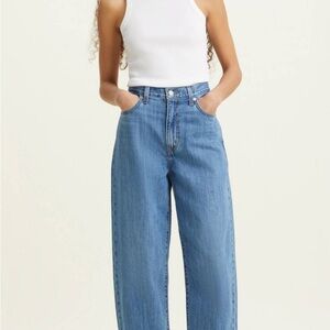 High-Waisted Light Blue Jeans